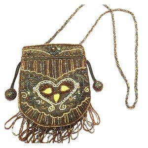 Jeweled pouch w/ body strap